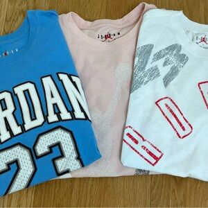 Jordan Kids T-Shirts - Blue, Pink, White - Size L